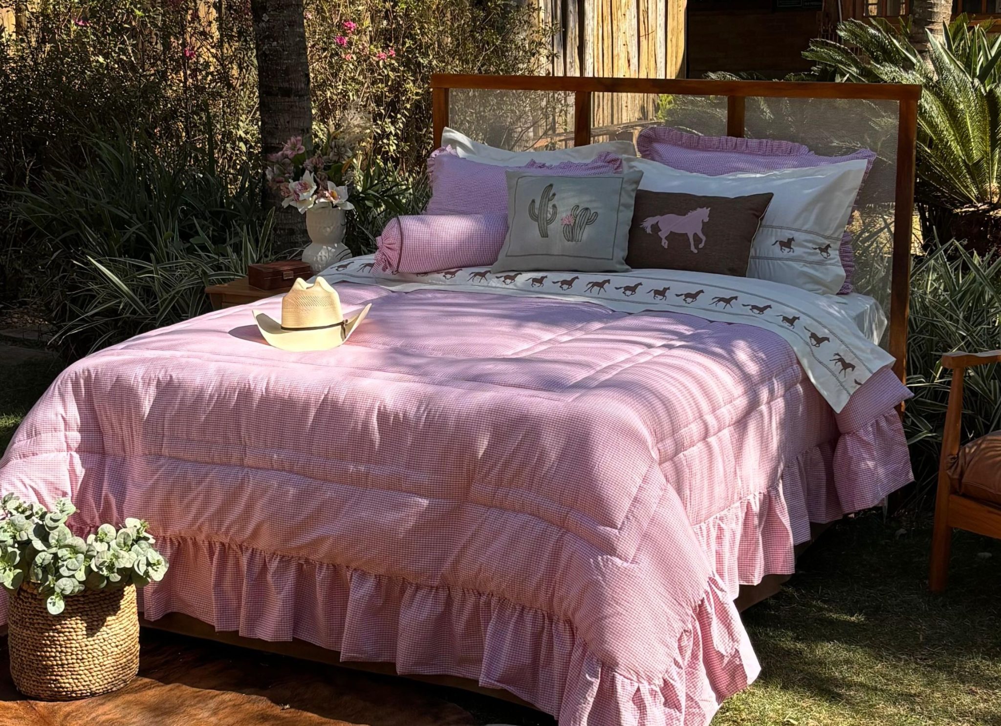 Cama Completa Farm Rosa