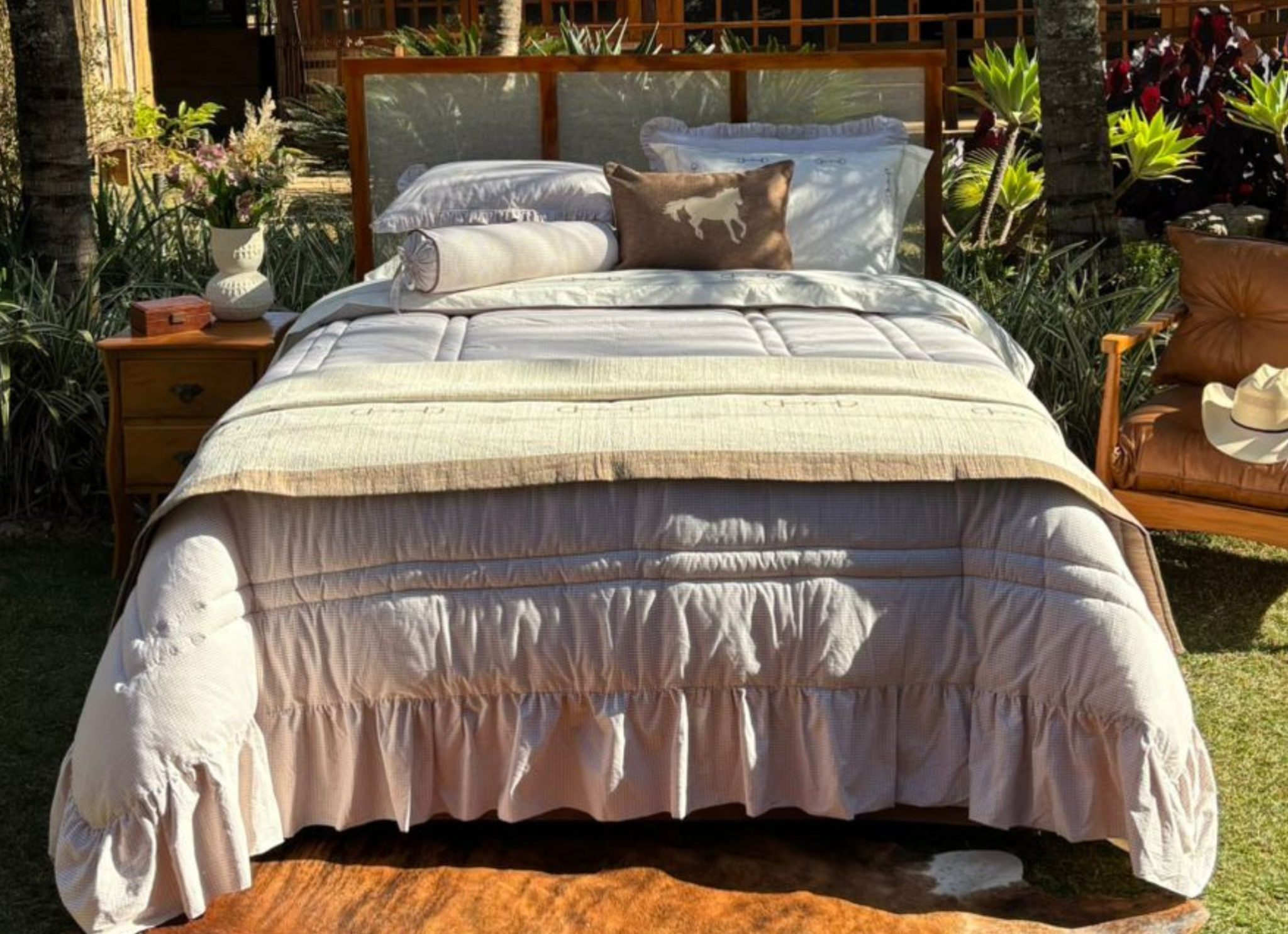 Cama Completa Farm Bege