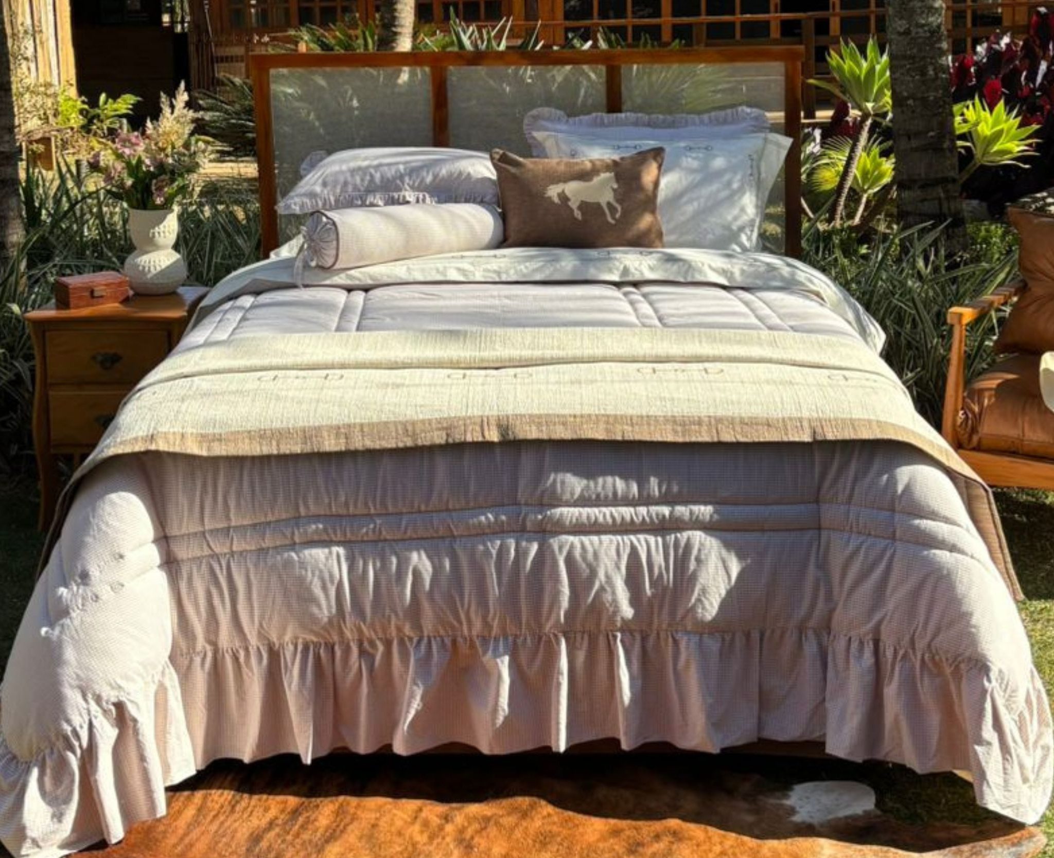 Cama Completa Farm Bege
