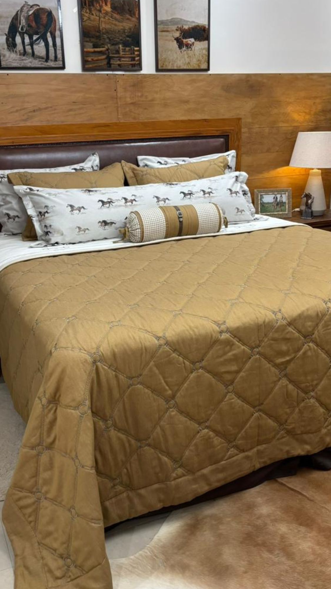 Cama Completa Rédeas Caramelo