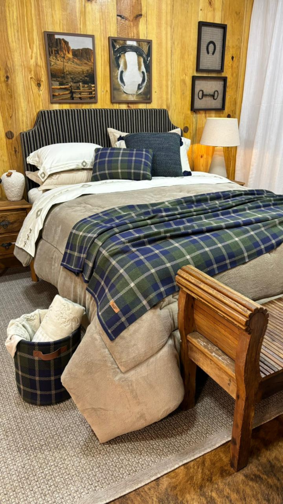 Cama completa Tricô Padova Azul