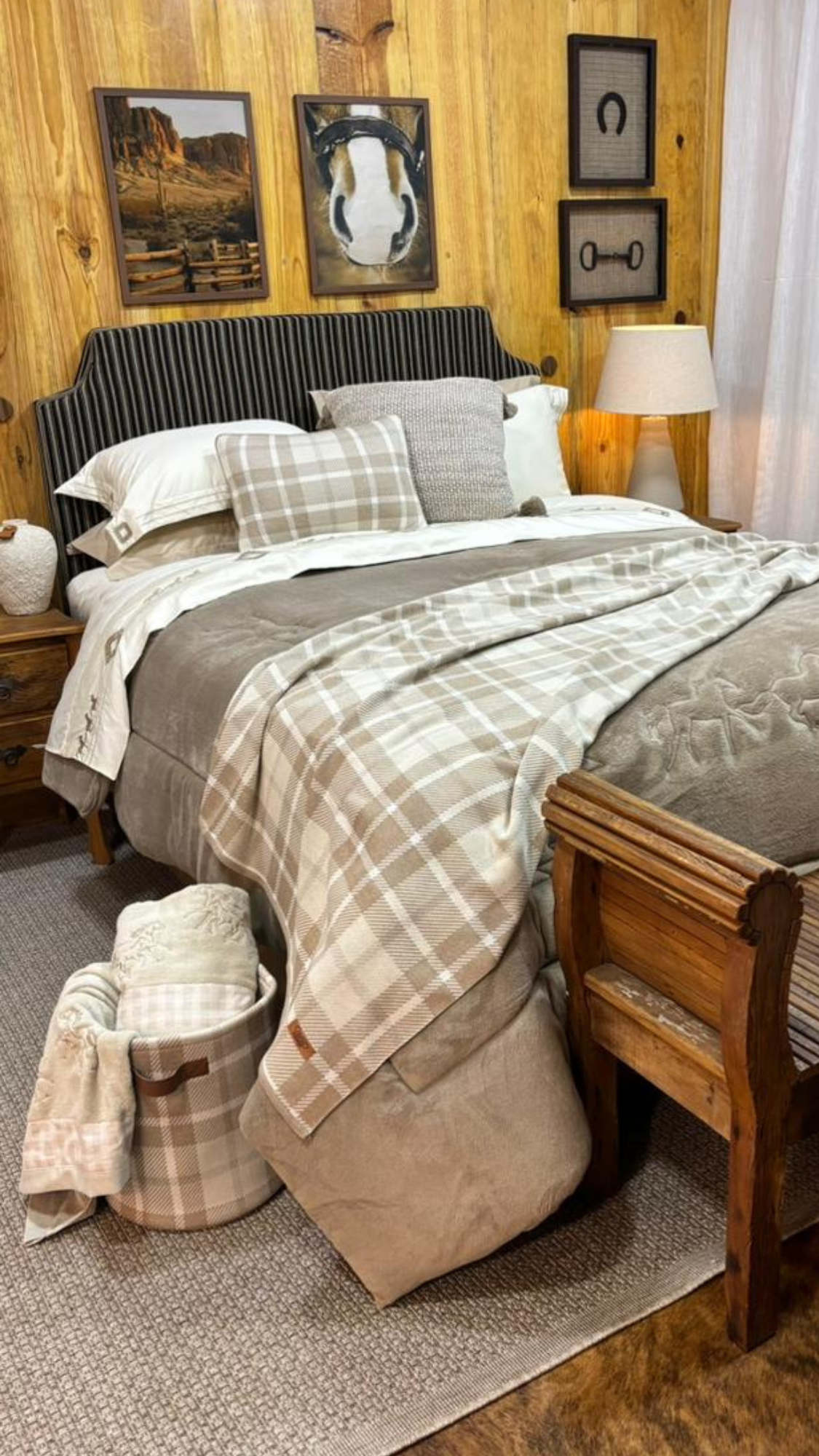 Cama completa Tricô Padova Bege